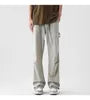 Drawstring Waist Plain Loose Fit Cargo Pants