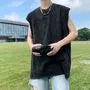 Round Neck Plain Washed Tank Top