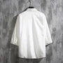 3/4-Sleeve Plain Shirt