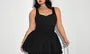 Sleeveless V-Neck Plain Mini A-Line Dress