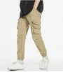 Mid Rise Plain Slim Fit Cargo Pants
