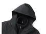 Set: Stand Collar Plain Zip-Up Fleece Jacket + Hooded Windbreaker