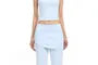 Low Rise Plain Skirt Overlay Flared Pants