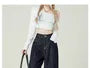 High Rise Unwashed Wide Leg Jeans
