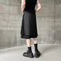 Mid Waist Plain Asymmetrical Shorts