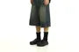 Mid Rise Washed Capri Wide Leg Jeans