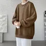 Round Neck Plain Embossed Sweatshirt