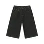 Mid Rise Plain Wide Leg Jorts