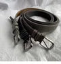 Contrast Stitching Faux Leather Belt