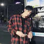 Long-Sleeve Plaid Shirt