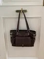 Buckled Multi-Pocket Faux Leather Tote Bag
