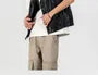 Plain Faux Leather Zip Biker Vest