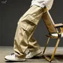 Mid Rise Plain Wide Leg Cargo Pants