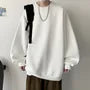 Drop Shoulder Crew Neck Plain Oversized Sweatshirt