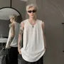 Round Neck Plain Ribbed Tank Top
