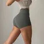 High Waist Plain Yoga Shorts