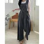 Sleeveless Plain Wide Leg Jumpsuit