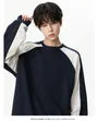 Crew Neck Raglan Sweatshirt