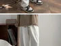 Drawstring-Waist Ribbed Straight-Cut Pants
