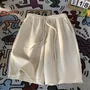 Drawstring Waist Plain Shorts