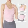 V-Neck Plain Padded Sports Tank Top