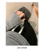 Long-Sleeve High Neck Plain Tee