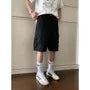 Mid Rise Plain Cargo Shorts