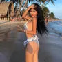 Halter Gingham Ruffle Bikini Set