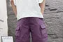 Drawstring Waist Plain Cargo Shorts