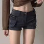 Low Waist Denim Hot Pants
