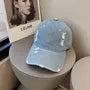 Washed Distressed Denim Baseball Cap