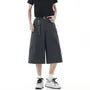 Mid Rise Plain Wide Leg Shorts