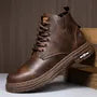 Faux Leather Lace-Up Ankle Boots