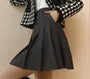 High Waist Plain Mini Pleated Skirt (Various Designs)