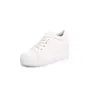 Platform Hidden Wedge Plain Lace Up Sneakers