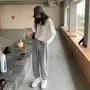 Drawstring Waist Plain Harem Sweatpants