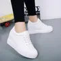 Platform Hidden Wedge Plain Lace Up Sneakers