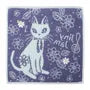 Cat Jiny Jam Towel Handkerchief Blue