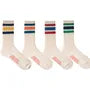 Set of 4: Striped Crew Socks