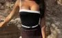 Spaghetti Strap Square-Neck Contrast-Trim Swimsuit