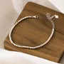 925 Sterling Silver Beaded Bracelet