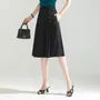 High Waist Plain Double Breasted Culottes
