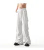 Drawstring Waist Ruched Flared Sweatpants