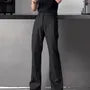 Mid Rise Plain Flared Dress Pants