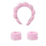 Set of 3: Plain Face Wash Headband + Wristband