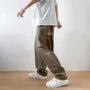 Patchwork Straight-Cut Loose Pants