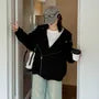 [2XL-4XL] Asymmetrical Zip-Up Plain Hoodie