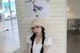 Short-Sleeve Tie Neck Plain Crop Top / Drawstring Waist Baggy Pants
