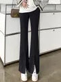 Maternity High Waist Plain Flared Pants