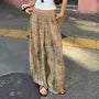 High Waist Plaid Loose-Fit Wide-Leg Pants